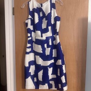 EUC Royal Blue and Cream Kate Spade Dress Size 4